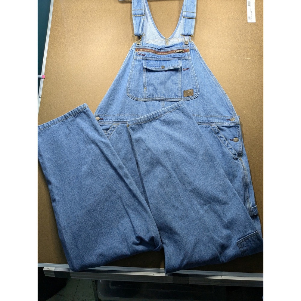 Schmidt Workwear Mens Denim Bib Overalls Light Wash 42x30 T94420HSW